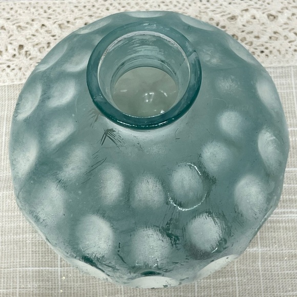 Vidrios San Miguel 100% Recycled Glass Vases Frosted Thumbprint Bulbous Spain - Picture 3 of 6